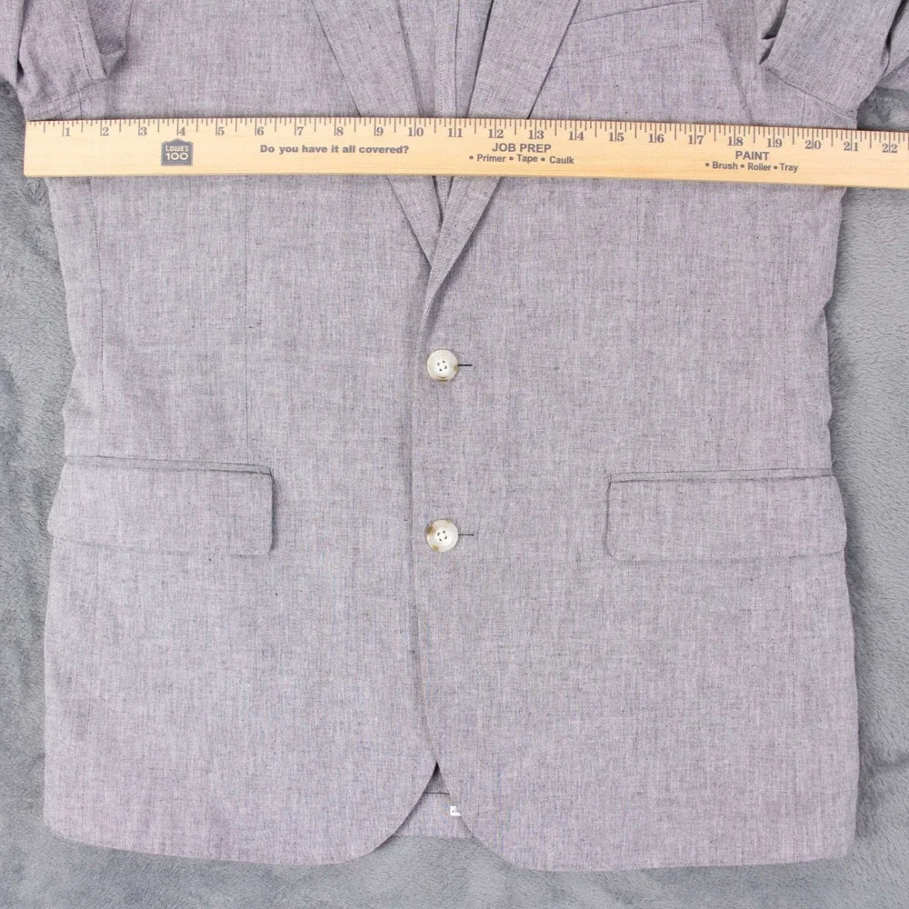 J Crew Ludlow Men 40R Slim Gray Linen Blnd Unstructured Blazer Sport Coat Jacket